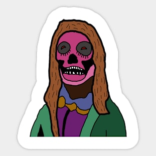 drawing skull lady woman Sticker